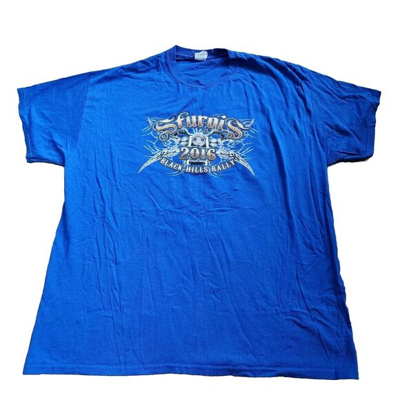 Sturgis Shirt Black Hills Motorcycle Rally 2016 Blue T-Shirt Mens XL - Picture 1 of 10